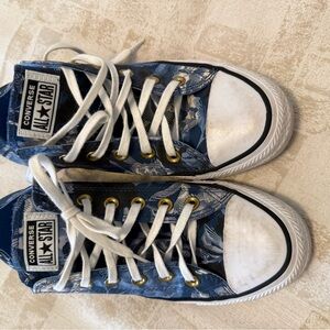 Converse Light Blue Canvas Low-Top Sneakers